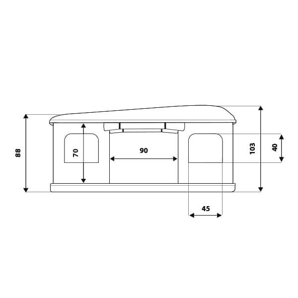 Roof Top Tents by Autohome Dachzelt - measures