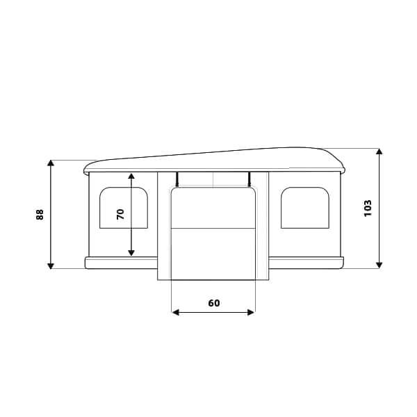 Roof Top Tents by Autohome Dachzelt - measures