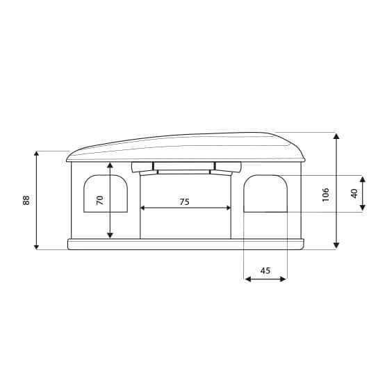 Autohome Dachzelt - Airtop Roof Top Tents measures